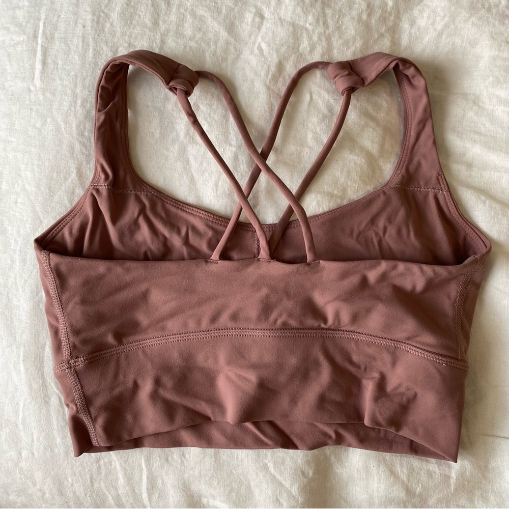 NWOT Women’s Strappy Sports Bra - Mauve - Picture 2 of 4